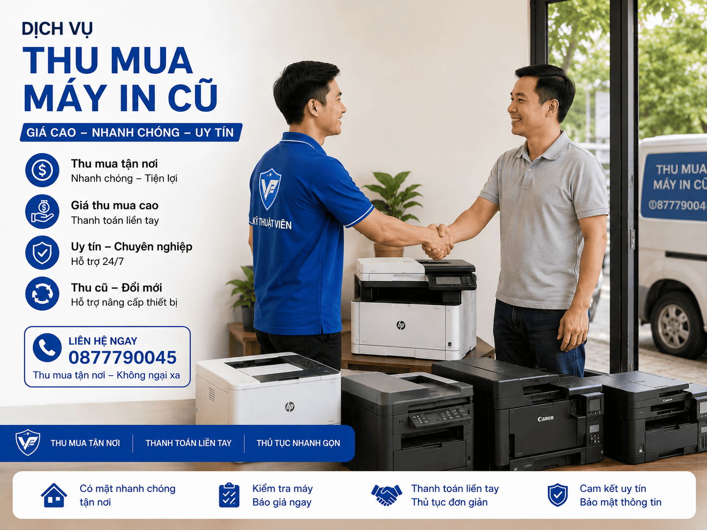 Dịch vụ thu mua máy in cũ giá cao TPHCM